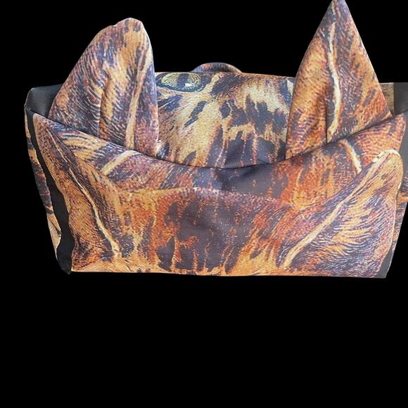 Ahcahcum Happy Clothing Tote Bag Womens Cat Face 3D Ears Turnlock Top Handle - Picture 3 of 12